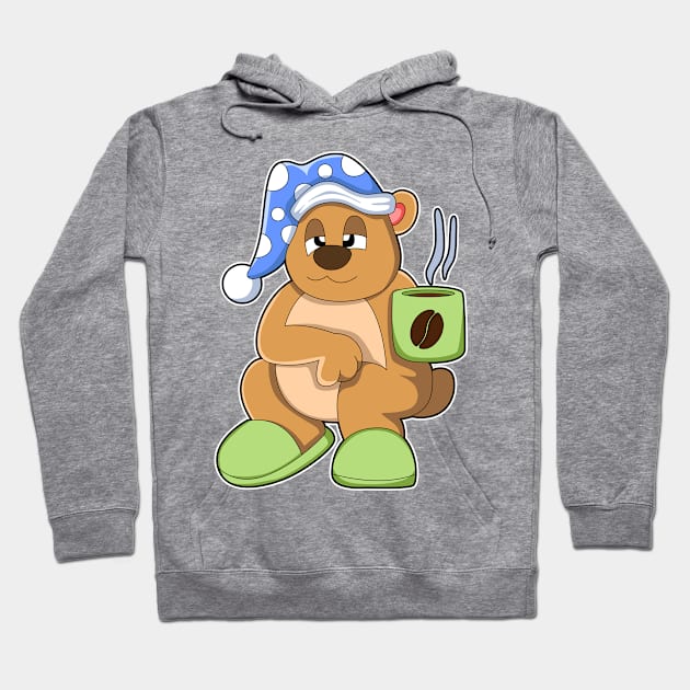 Bear with Cup of Coffee & Sleepyhead Hoodie by Markus Schnabel